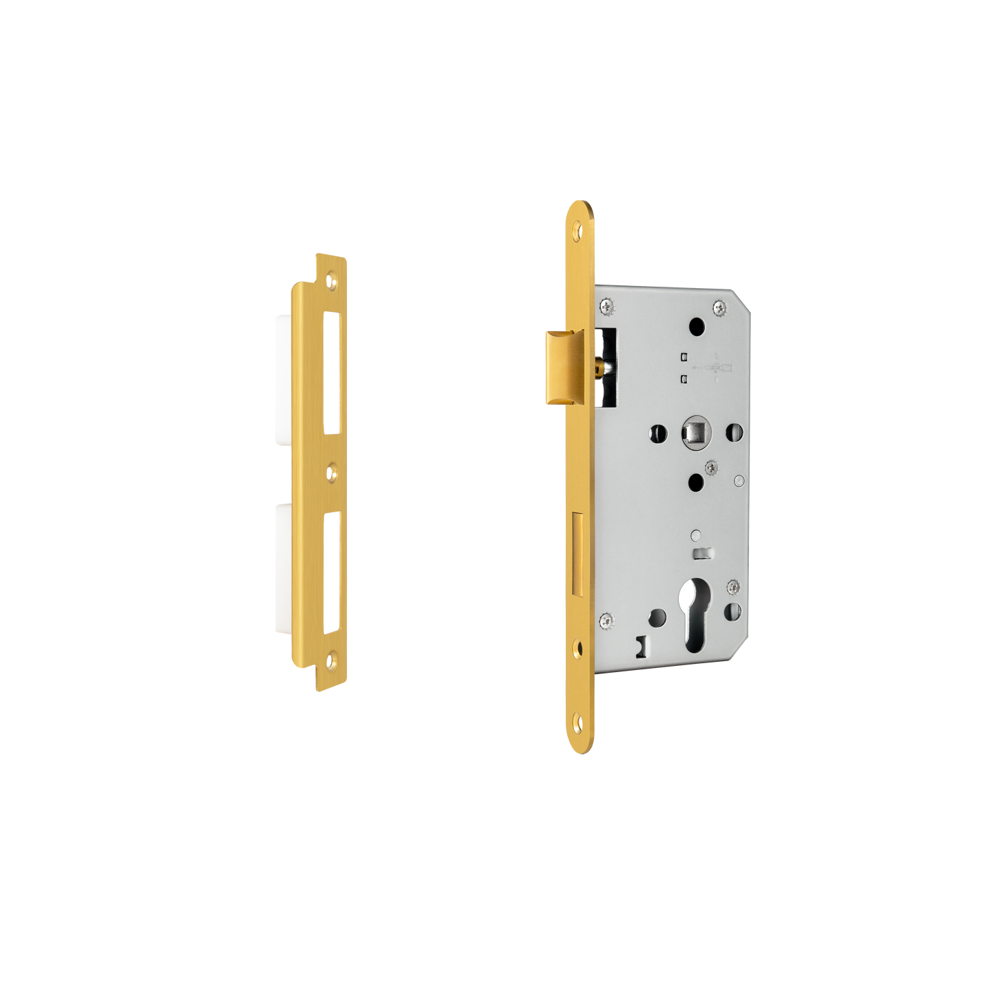 Euro Mortice Lock - Brushed Gold