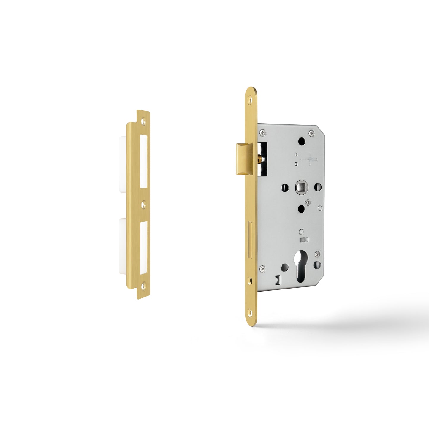 Euro Mortice Lock - Brushed Gold