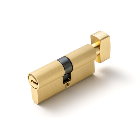 Euro Cylinder-Brushed Gold
