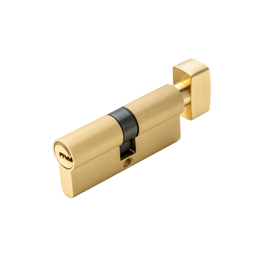Euro Cylinder-Brushed Gold