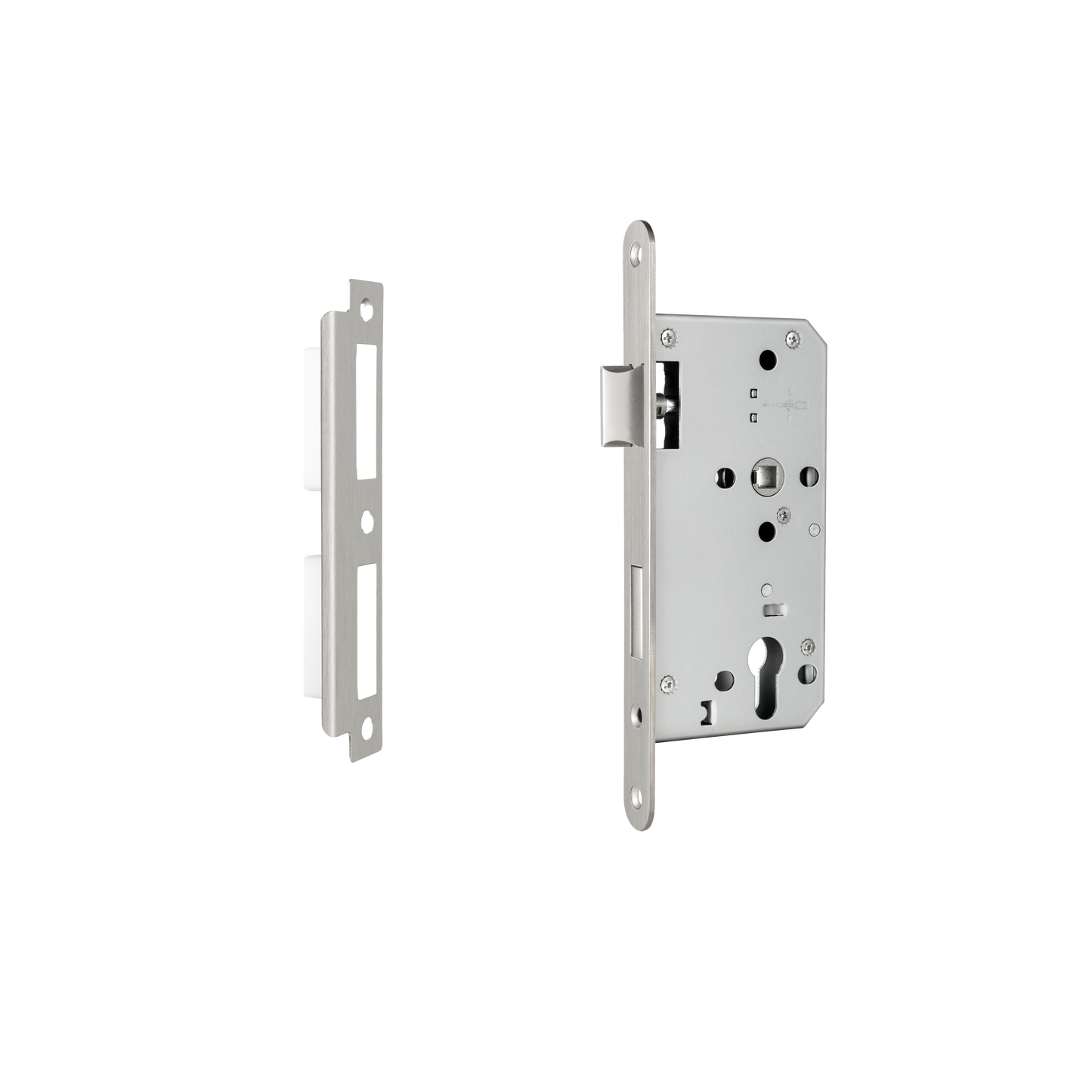 Euro Mortice Lock - Nickel