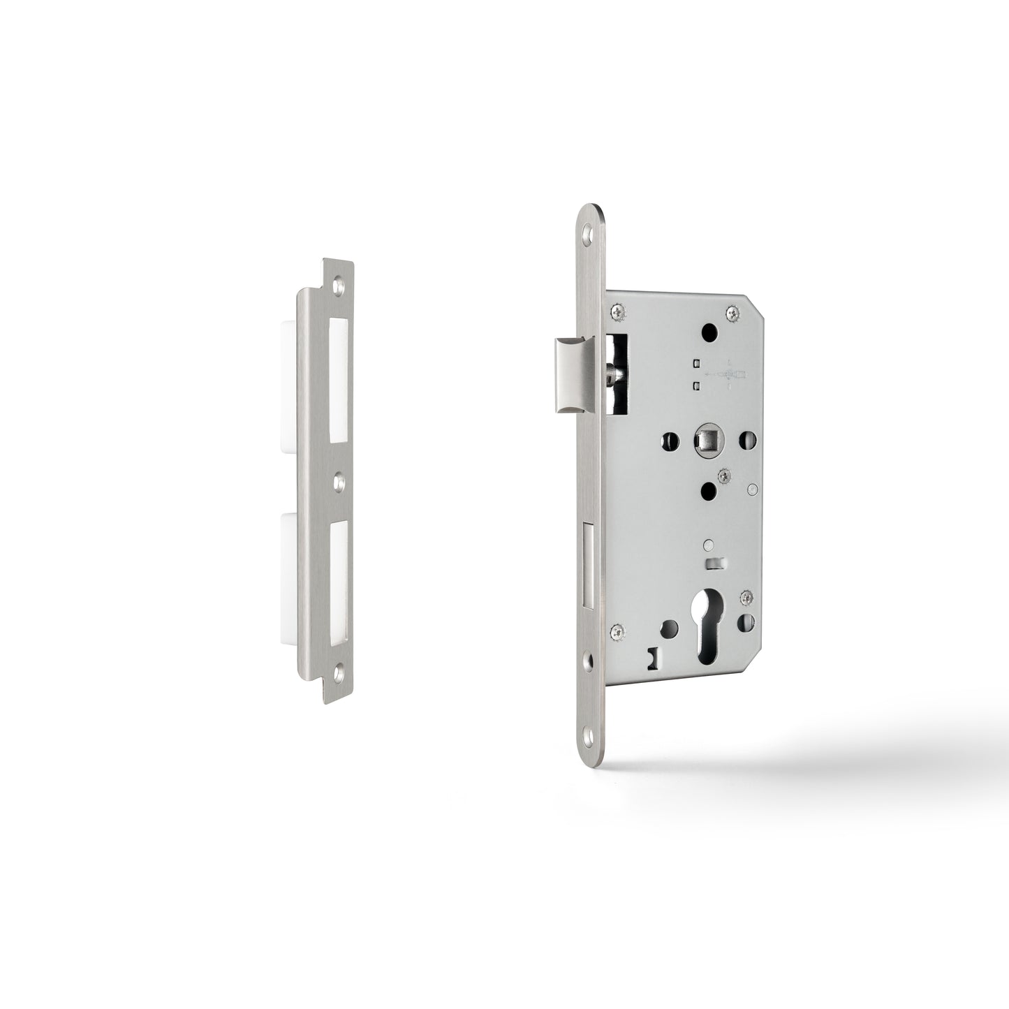 Euro Mortice Lock - Nickel